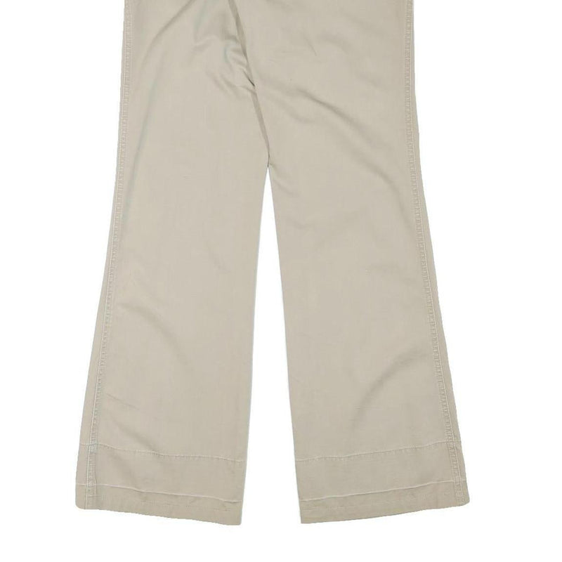 J.CREW Womens Cotton Blend Beige Regular Fit Straight Leg Trousers W31 L32