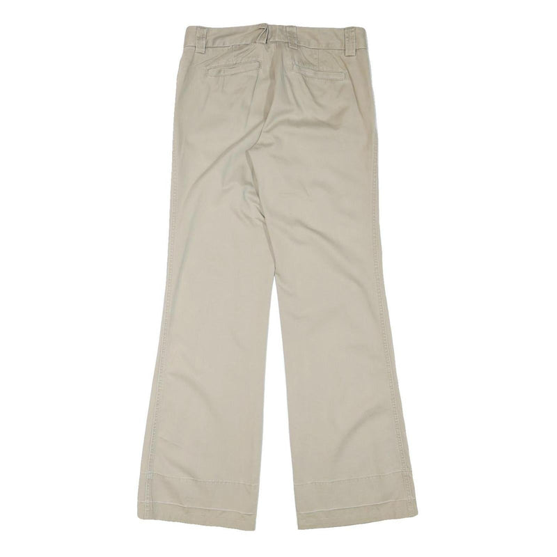 J.CREW Womens Cotton Blend Beige Regular Fit Straight Leg Trousers W31 L32