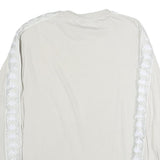 KAPPA Womens White & Cream Long Sleeve Crew Neck Logo T-Shirt L Casual Cotton