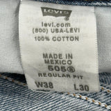 Levis 505 Jeans - 38W 30L Blue Cotton