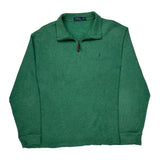 Polo By Ralph Lauren 1/4 Zip - 2XL Green Cotton