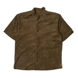 Tommy Bahama Hawaiian Shirt - Medium Brown Silk