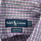 Ralph Lauren Checked Shirt - Large Purple Cotton