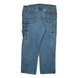 Dickies Double Knee Carpenter Pants - 36W 30L Blue Cotton