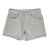 Levis Denim Shorts - 32W UK 12 White Cotton
