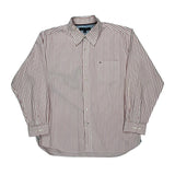 Tommy Hilfiger Striped Shirt - XL Red Cotton