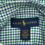 Age 14-16 Ralph Lauren Checked Shirt - Large Blue Cotton