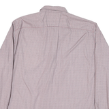 PIERRE CARDIN Mens Red & White Patterned Shirt 2XL Cotton Blend Long Sleeve