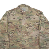 GOLDEN MANUFACTURING CO. Mens Green & Brown Camouflage Rayon Military Jacket L