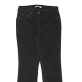 LEVI'S Womens 505 Regular Fit Straight Leg Denim Black W28 L27 Zip Cotton Blend
