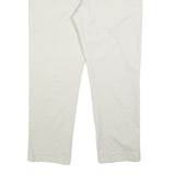 TOMMY HILFIGER Mens Cotton Blend White Regular Straight Trousers W36 L30 Casual