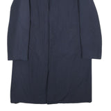 SWALLOW Mens Navy Blue Button Jacket M Polyester Blend Plain Classic Outerwear