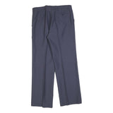 HAGO Womens Regular Fit Blue Trousers W30 L30 Zip Closure Classic Style