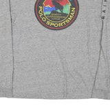 RALPH LAUREN Mens Grey Polo Sportsman Long Sleeve Crew Neck T-Shirt M Cotton