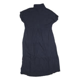 TOMMY HILFIGER Womens Navy Blue Day Cotton Blend Shirt Dress L Polo Casual