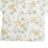 ISLAND SHORES Mens Cream & Yellow Floral Cotton Shirt 2XL Summer Casual