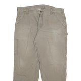 CARHARTT Mens Cotton Blend Beige Relaxed Straight Leg Trousers W38 L30 Workwear