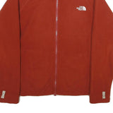 THE NORTH FACE Womens Red Jacket S Polyester Plain Zip Outdoor Casual