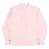 ALEXANDER Womens Pink Shirt Long Sleeve Collared Plain L Blouse Polyester