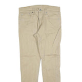 LEVI'S 512 Tapered Mens Jeans Beige Slim Tapered Denim W33 L27 Frayed Hem