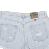 WRANGLER Womens Denim Blue Casual Shorts L W32 Distressed Cut-Off