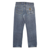 CARHARTT Mens Regular Blue Denim Jeans W31 L32 Classic Cotton Zip Pockets