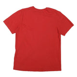 NIKE Mens Red Graphic T-Shirt M Short Sleeve Crew Neck Casual Sportswear
