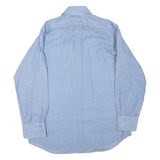 TE PLUS Mens Blue & White Stripe Shirt XL Classic Button Down Long Sleeve