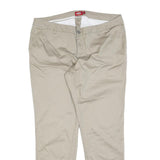 DICKIES Womens Cotton Blend Beige Slim Trousers W36 L32 Workwear Casual