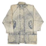 EAST WEST Womens Beige Cotton Long Sleeve Button Jacket XL Distressed Washed