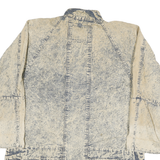 EAST WEST Womens Beige Cotton Long Sleeve Button Jacket XL Distressed Washed