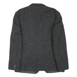 HIGHWOOD Mens Grey Wool Blend Button Jacket L Houndstooth Classic Tailored