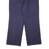 MARSUM Mens Cotton Blend Navy Blue Regular Fit Straight Leg Trousers W42 L32