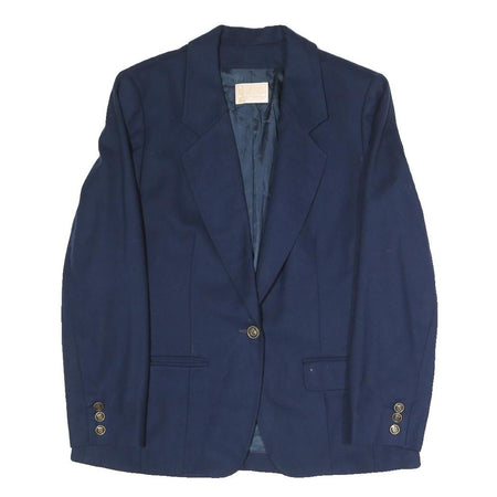 PENDLETON Womens Navy Wool Classic Jacket UK 10 Button Plain Elegant Tailored