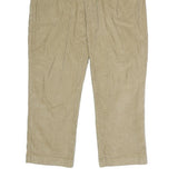LL BEAN Mens Regular Fit Beige Corduroy Trousers W36 L32 Casual Zip Closure