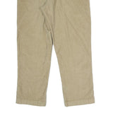 LL BEAN Mens Regular Fit Beige Corduroy Trousers W36 L32 Casual Zip Closure