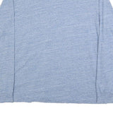 POLO RALPH LAUREN Mens Blue Heather V-Neck Long Sleeve T-Shirt XL Cotton Blend