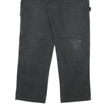 DICKIES Mens Jeans Black Regular Straight Denim Medium W32 L29 Workwear Zip