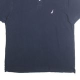 NAUTICA Mens Blue Short Sleeve Classic Fit Cotton Polo Shirt L