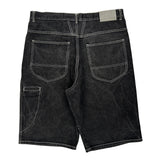 Marithe Francois Girbaud Contrast Stitch Denim Shorts - 38W 11L Black Denim