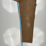 Wrangler Carpenter Trousers - 34W 32L Brown Cotton