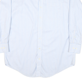 NAUTICA Mens Blue & White Striped Shirt L Button Down Long Sleeve Cotton