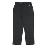 DICKIES Mens Cotton Blend Black Regular Straight Trousers W28 L26 Zip Workwear