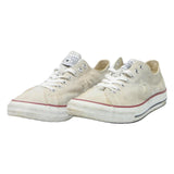 CONVERSE One Star Mens Low Top Trainers Beige Canvas UK 9.5 Casual Lace-Up Shoes