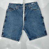 Wrangler Cargo Denim Shorts - 36W 10L Blue Denim