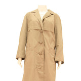 CROYDON Womens Beige Button Cotton Blend Classic Jacket M Plain Stylish