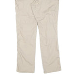 Mens Cotton Blend Beige Regular Fit Straight Leg Trousers W30 L30 Casual Wear