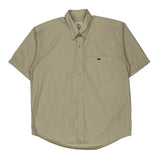Lacoste Checked Short Sleeve Shirt - XL Beige Cotton