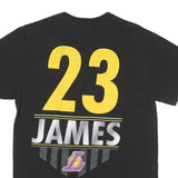 NBA Mens Black Los Angeles Lakers Lebron James T-Shirt M Short Sleeve Crew Neck