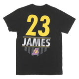 NBA Mens Black Los Angeles Lakers Lebron James T-Shirt M Short Sleeve Crew Neck